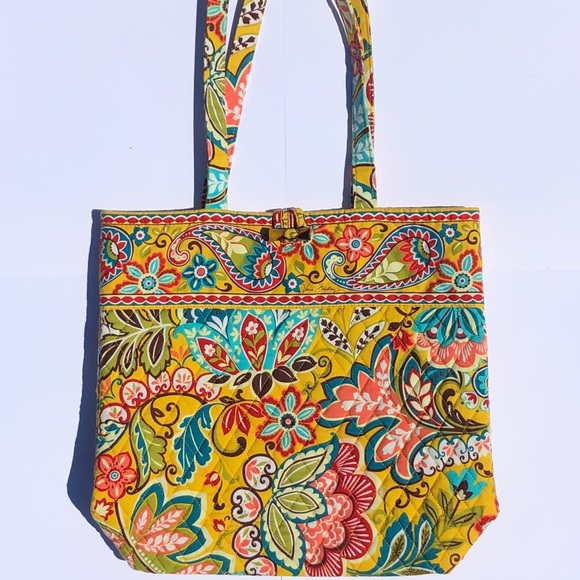 Vera Bradley Handbags - Yellow print Vera Bradley tote